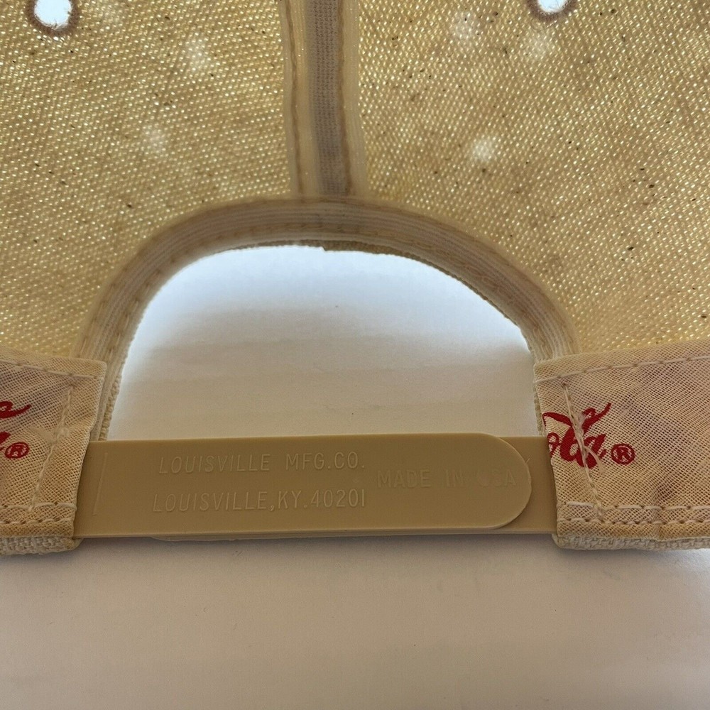 Vintage Coca Cola Snapback Hat, Cream/Red Embroidered. Louisville MFG USA, Stain - Picture 6 of 9